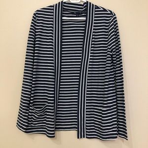 EUC Gap Striped Navy & White Cardigan